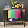Vintage TV with Static Screen Shelf/Bar