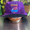 Black and Purple Reversible Vintage Patch Bucket Hat