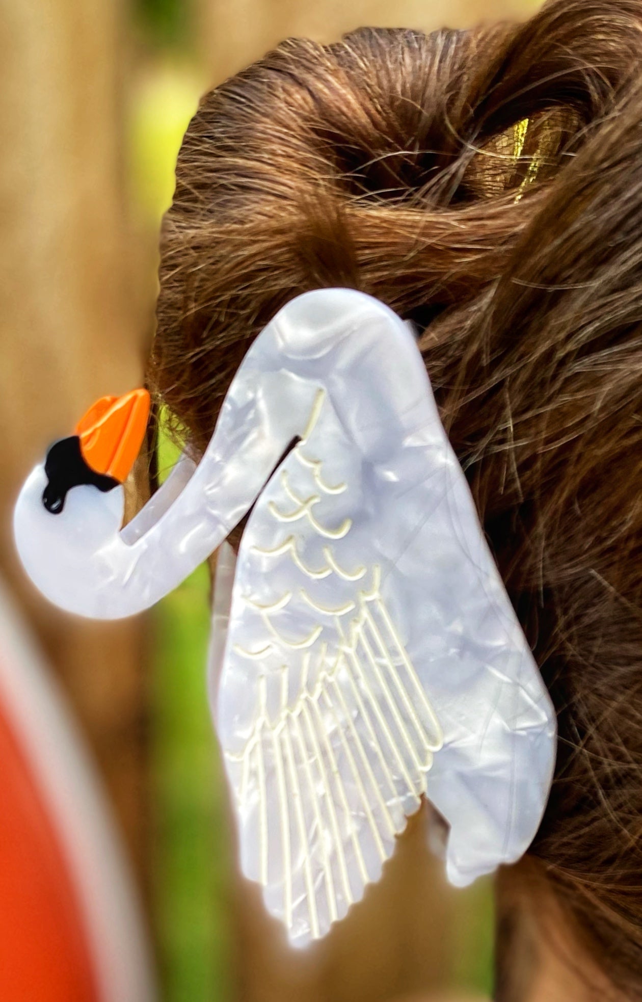 Cute Swan Hair Claw Clip