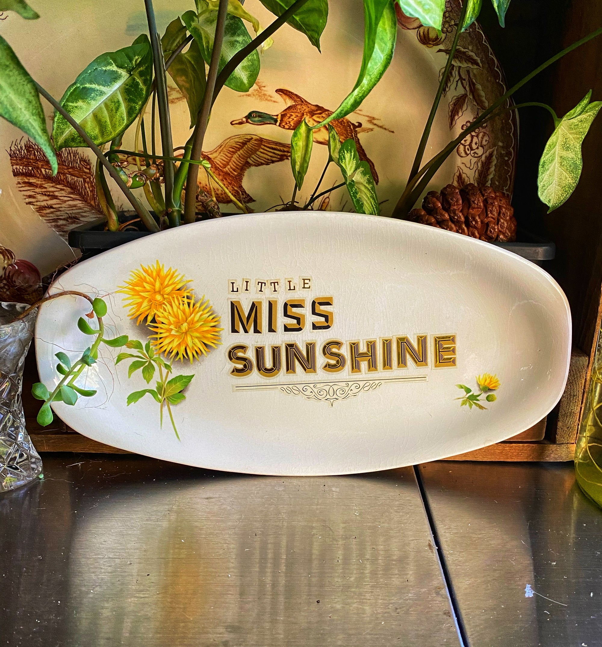 Little Miss Sunshine Sunflower Plate