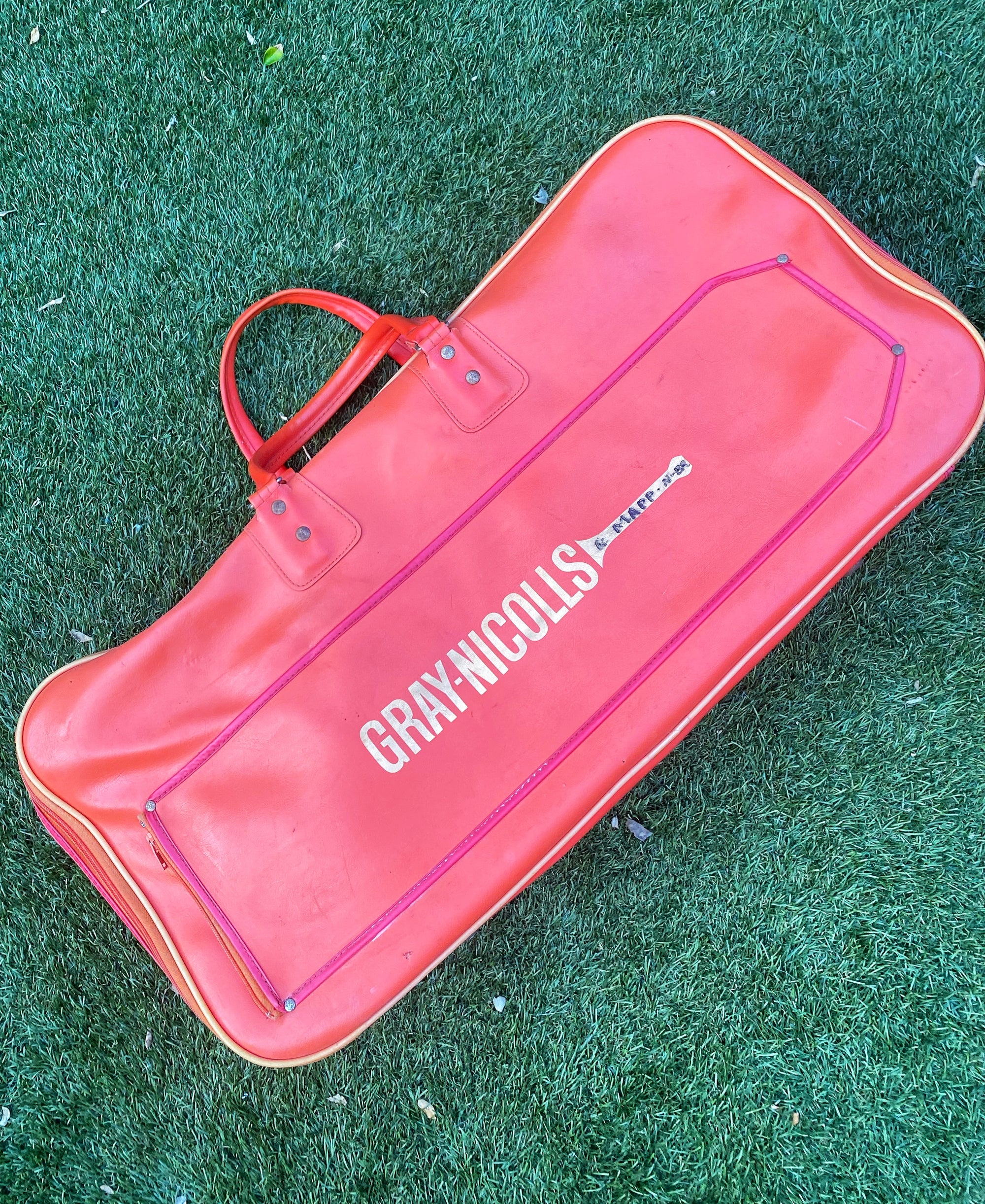 Vintage Orange Gray-Nicholls Cricket/Weekender Travel Bag