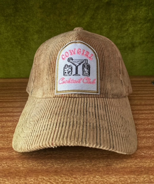 Cowgirl Cocktail Club Corduroy Patterned Cap