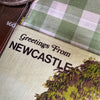 Newcastle Vintage Souvenir Tea Towel Clutch