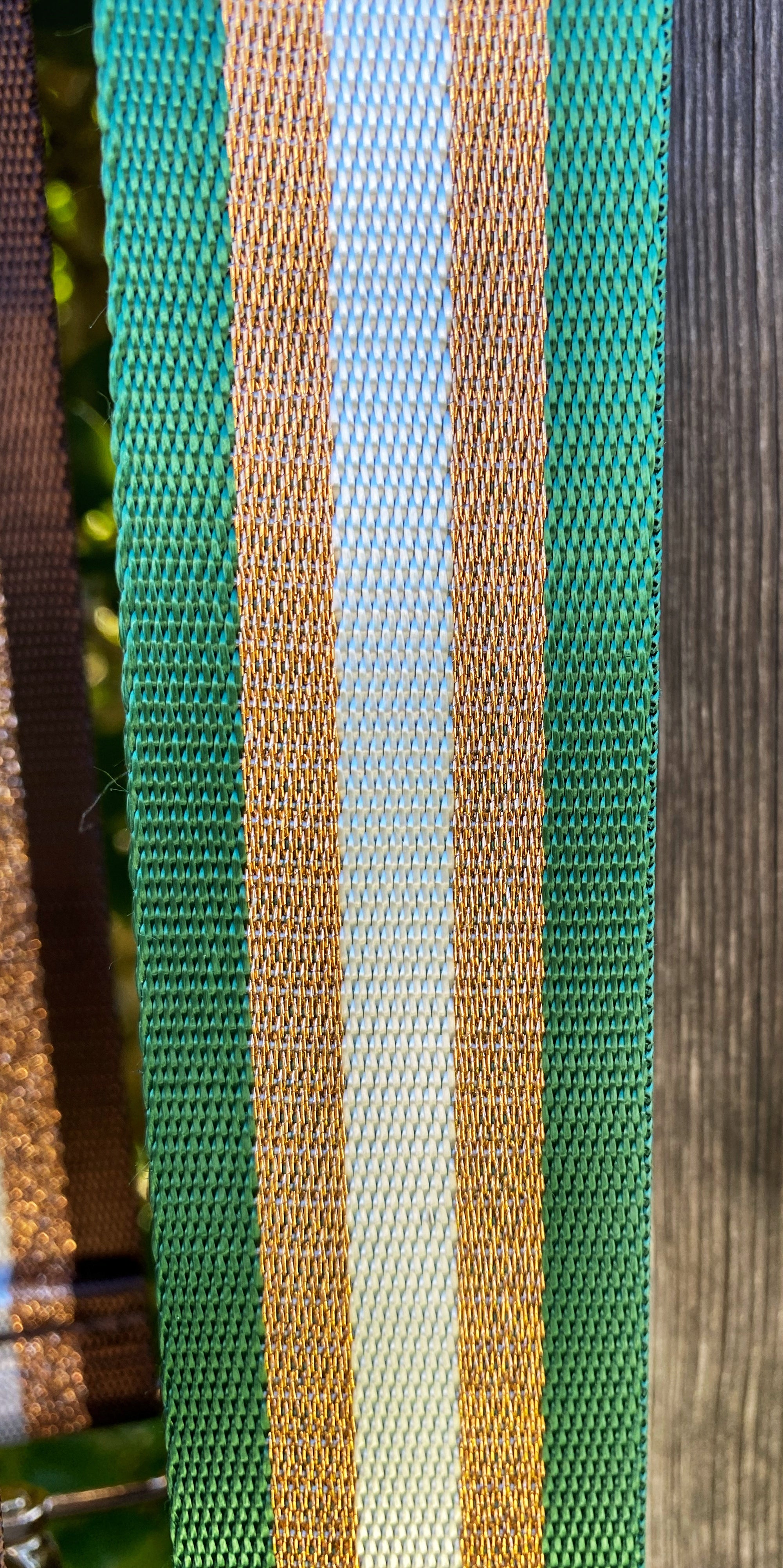 Green Striped Bag Strap