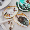 Sea Fish Salt and Pepper Pinch Pots / Trinket Dishes x2