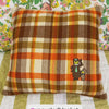 Orange and Brown Vintage Woollen Blanket Yogi Bear Cushion